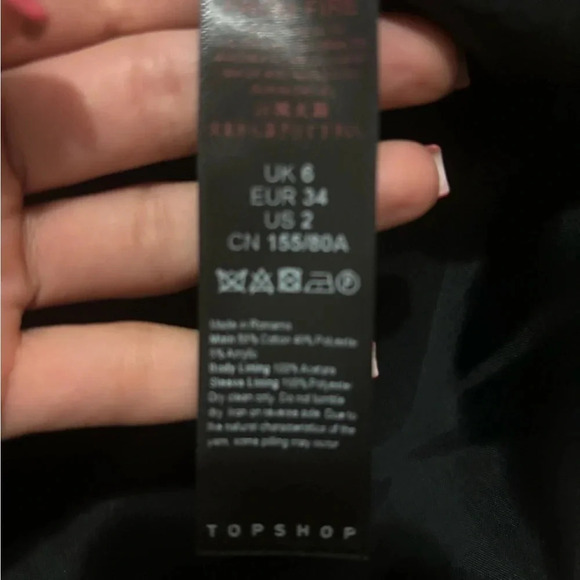 Topshop Madras Plaid Fringe Blazer Jacket. Size  2 - Picture 8 of 8